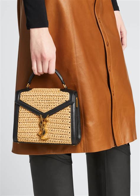 ysl round raffia bag|ysl cassandra raffia bag.